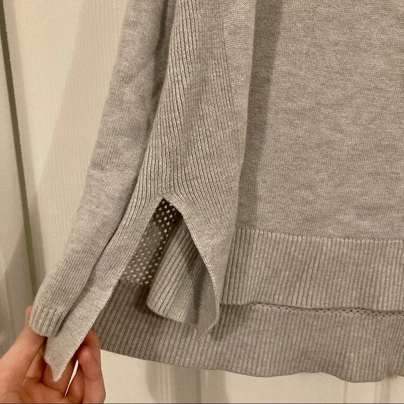 Sold: Lululemon “Well Being” grey mesh sweater top - Picture 6 of 7